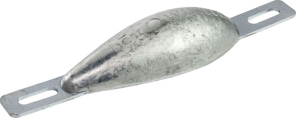 Анод цинковий для корпусу судна, 177x56x35 мм WD1000 фото