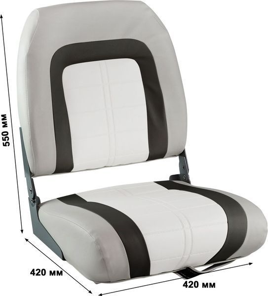 Кресло складное мягкое SPECIAL HIGH BACK, обивка серый/черный/красный винил 76236GRC фото