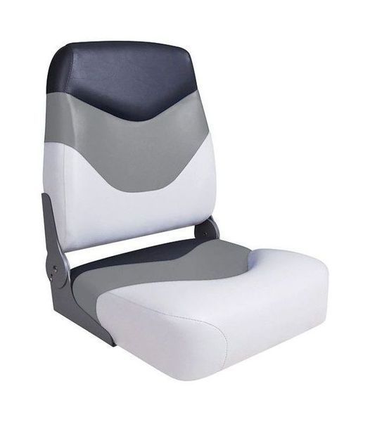 Кресло складное мягкое Premium High Back Boat Seat, белый/синий 75128WBC фото