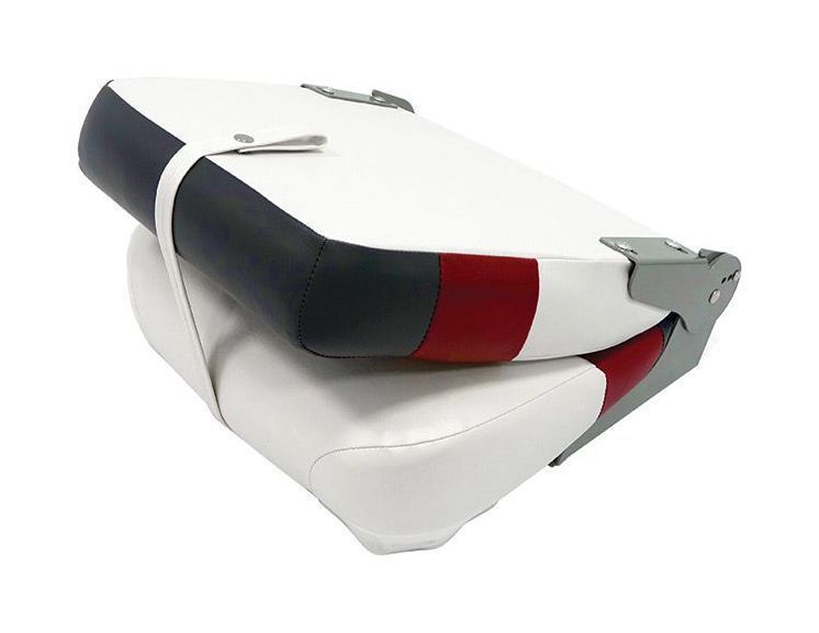 Кресло складное мягкое Premium High Back Boat Seat, белый/синий 75128WBC фото