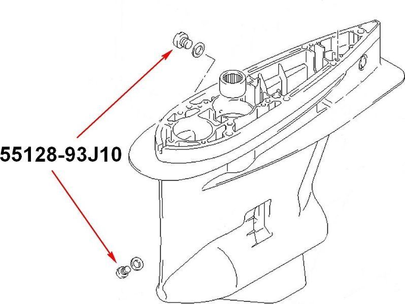 Пробка редуктора Suzuki DF150-300, D10 мм, масло 5512893J10000 фото