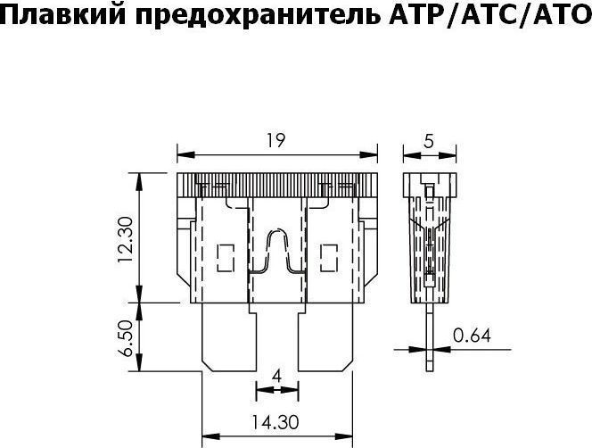 Держатель предохранителя ATC/ATP/ATO на проводе №10 BF35310 фото