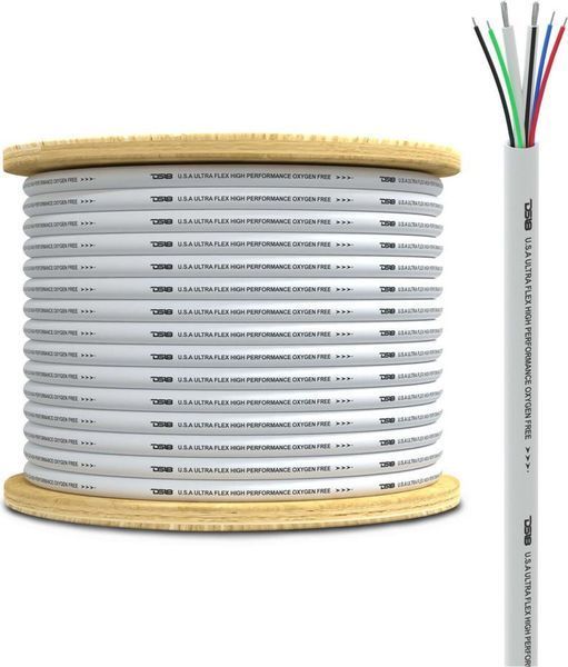 Кабель акустичний одноканальний 12GA з проводами RGB 12-GA MOFC12/18GA-100SWRGB, DS18 MOFC12/18GA-100SWRGB фото