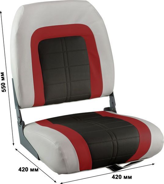 Кресло складное мягкое SPECIAL HIGH BACK, обивка серый/синий винил 76236GBC фото