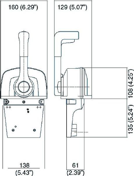 Дистанційне керування постове для одного двигуна, Ultraflex B665_UF фото