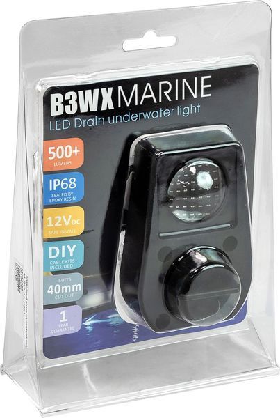 Подводный огонь со сливной пробкой, Blue, AquaIDEA B3WXB фото