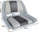 Крісло пластмасове складане з підкладкою Molded Fold-Down Boat Seat, сіре 75109G фото 10