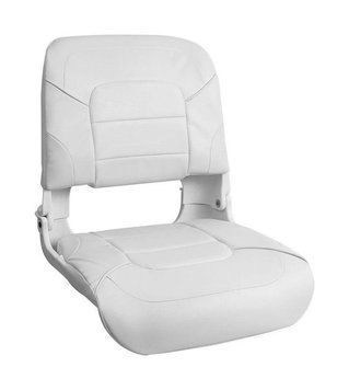 Кресло пластмассовое складное с подложкой All Weather High Back Seat, белое 75140W фото