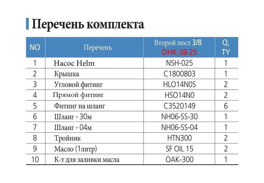 Гидравлическая система для установки второго поста управления 200-400 л.с. Sea First DHK-38-25 фото