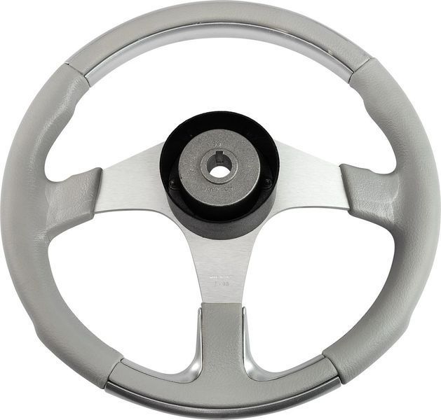 Рулевое колесо EVO MARINE 2 обод серосеребряный, спицы серебряные д. 355 мм VN850003-93 фото