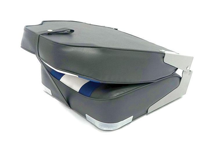 Кресло складное мягкое High Back Rainbow Boat Seat, чёрный/белый 75107CBW фото