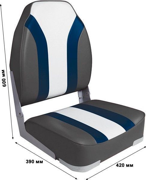 Кресло складное мягкое High Back Rainbow Boat Seat, красный/белый 75107RCW фото